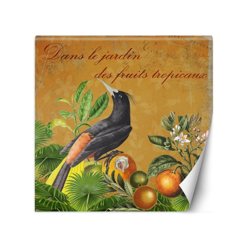 Exotic wall mural - Bird sentiment lettering Andrea Haase | FEEBY