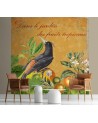 Exotic wall mural - Bird sentiment lettering Andrea Haase | FEEBY