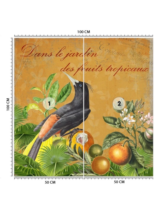 Exotic wall mural - Bird sentiment lettering Andrea Haase | FEEBY