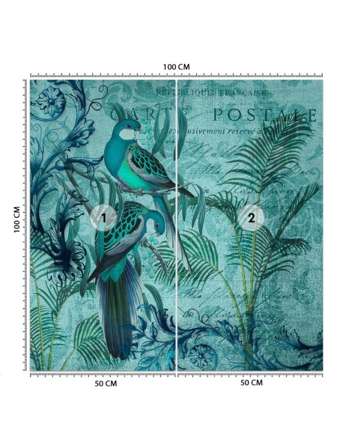 Wall mural - Exotic birds on branches Andrea Haase | FEEBY