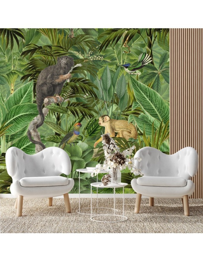Most fashionable wall murals - Monkeys in the jungle Andrea Haase | FEEBY