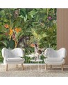 Beautiful wall murals - Jungle animals green leaves Andrea Haase | FEEBY