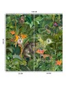 Beautiful wall murals - Jungle animals green leaves Andrea Haase | FEEBY