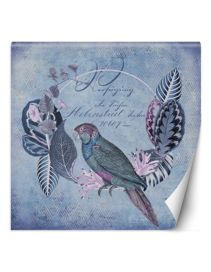 Original wall murals - Birds blue abstract Andrea Haase | FEEBY