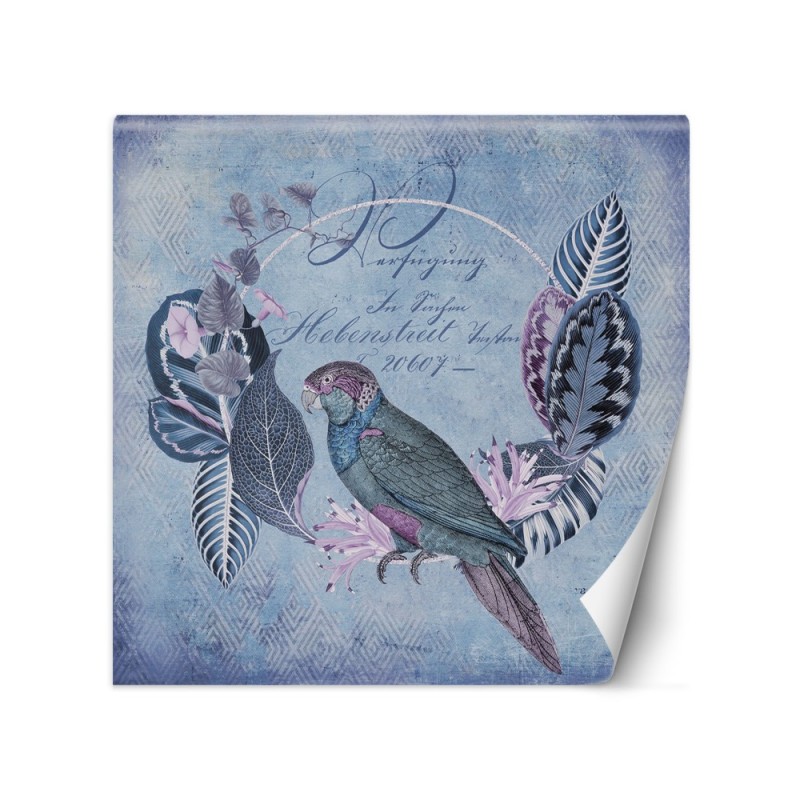Original wall murals - Birds blue abstract Andrea Haase | FEEBY