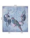 Original wall murals - Birds blue abstract Andrea Haase | FEEBY