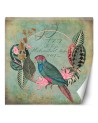 Exotic wall murals - Birds green abstract Andrea Haase | FEEBY