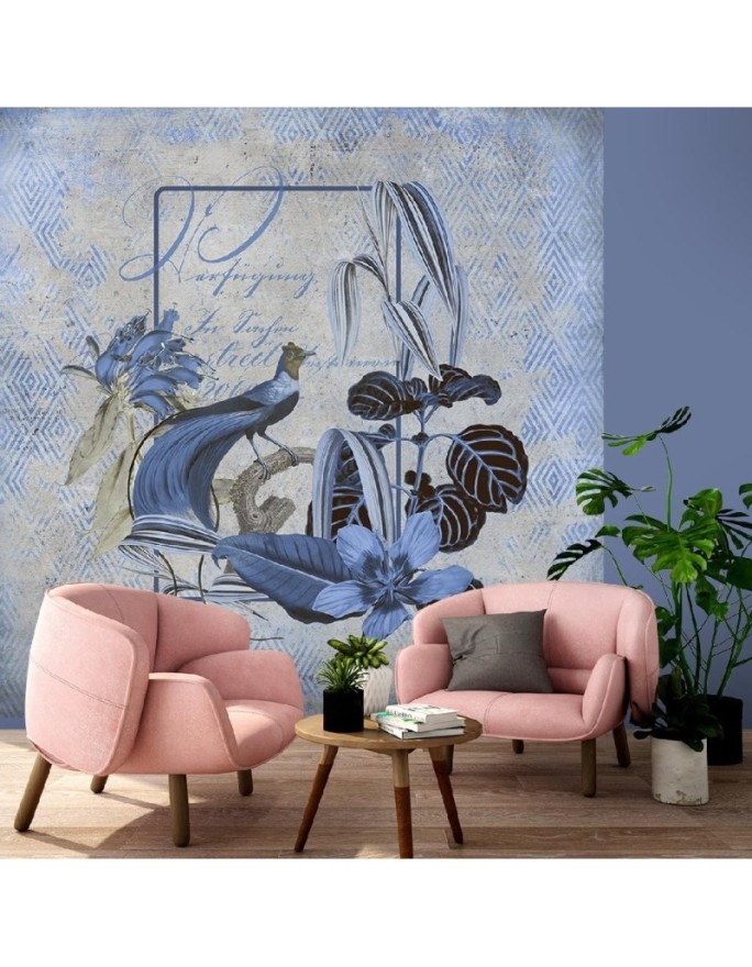 Stylish wall murals - Birds blue abstraction animals Andrea Haase | FEEBY