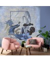Stylish wall murals - Birds blue abstraction animals Andrea Haase | FEEBY