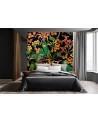 Wall mural - Bird against tropical leaves colourful abstraction Andrea Haase | FEEBY