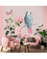 Fashionable wall mural - Pink abstract bird on a branch Andrea Haase | FEEBY