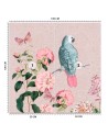 Fashionable wall mural - Pink abstract bird on a branch Andrea Haase | FEEBY