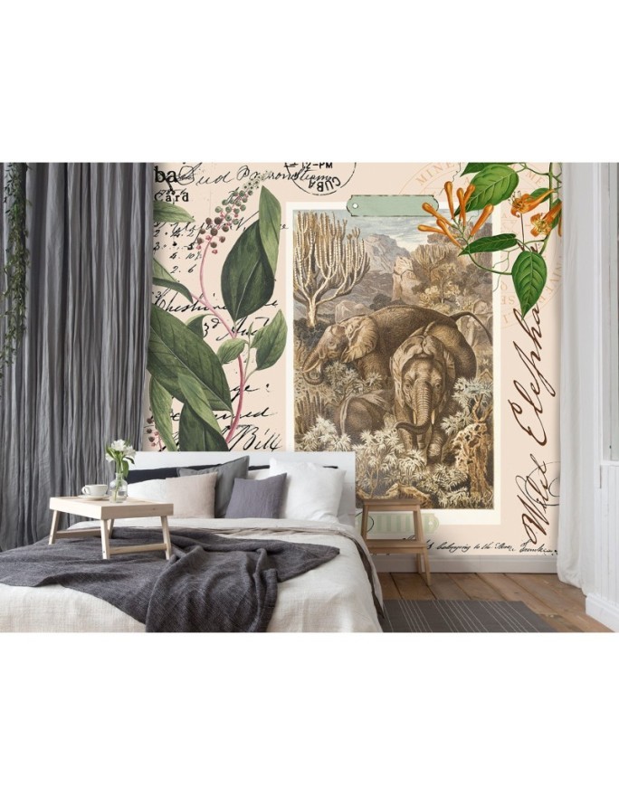 Fashionable wall mural - Beige abstract animals Andrea Haase | FEEBY