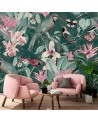 Original wall mural - Tropical abstraction birds animals Andrea Haase | FEEBY
