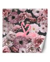 Mural - Flamingos pink peony flowers Andrea Haase | FEEBY