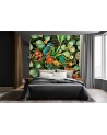 Exotic wall mural - Jungle birds on green background Andrea Haase | FEEBY
