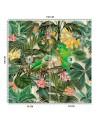 Wall mural - Jungle birds on green background abstract Andrea Haase | FEEBY