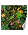 Wallpaper - Jungle birds on green background abstract Andrea Haase | FEEBY