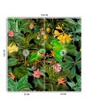 Wallpaper - Jungle birds on green background abstract Andrea Haase | FEEBY