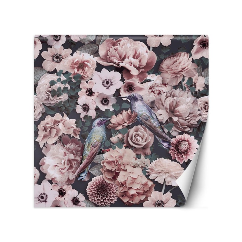 Wall mural - Birds and pink peony flowers Andrea Haase | FEEBY