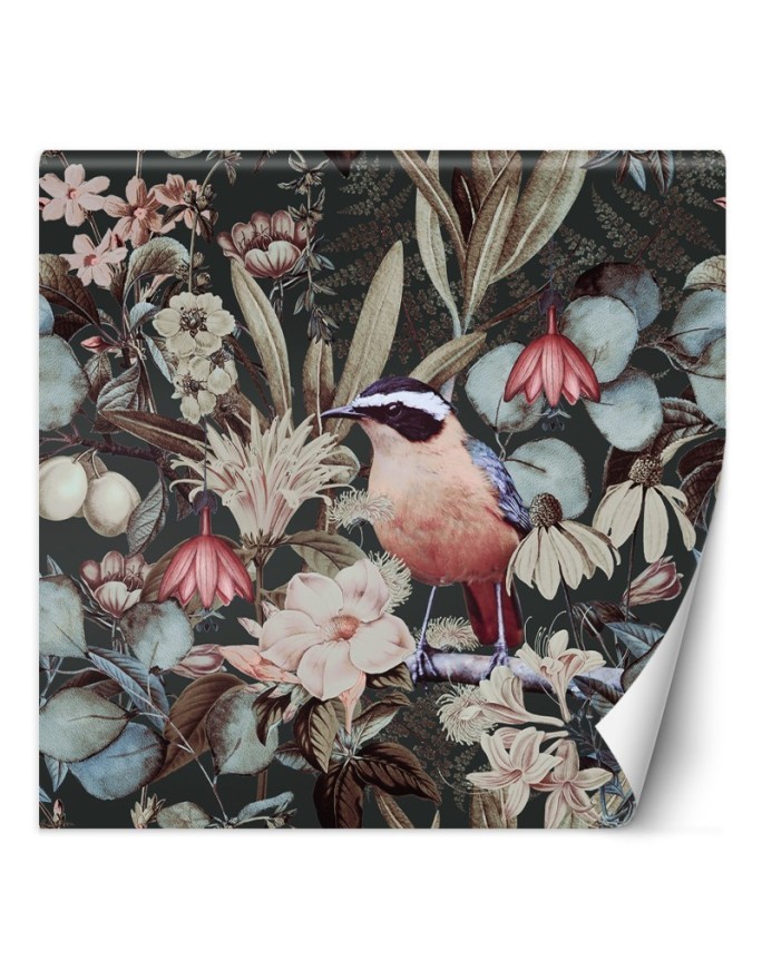 Inspirational wall mural - Bird leaves nature abstract Andrea Haase | FEEBY