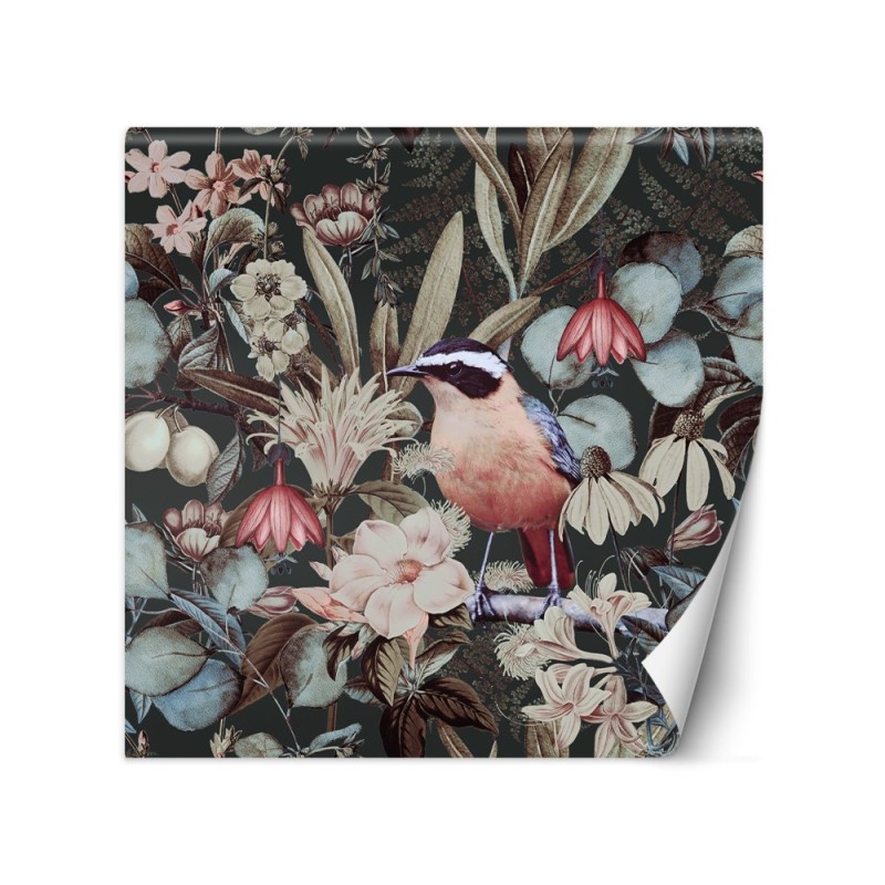 Inspirational wall mural - Bird leaves nature abstract Andrea Haase | FEEBY