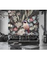 Inspirational wall mural - Bird leaves nature abstract Andrea Haase | FEEBY