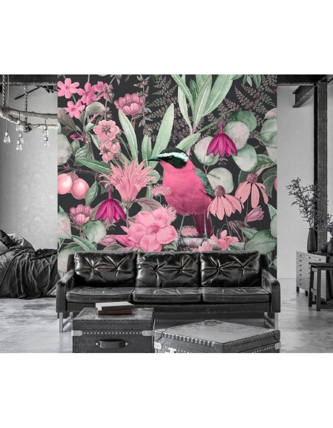 Wall mural - Colourful bird leaves flowers nature Andrea Haase | FEEBY