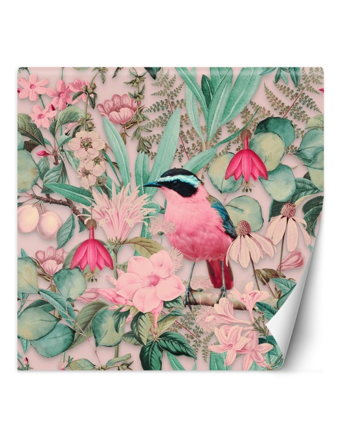 Wall mural - Coloured bird leaves flowers nature Andrea Haase | FEEBY