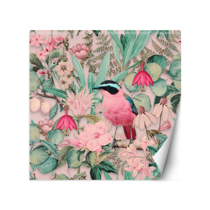 Wall mural - Coloured bird leaves flowers nature Andrea Haase | FEEBY
