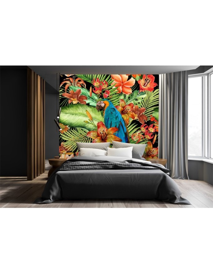 Photowall - Parrot jungle green palm leaves Andrea Haase | FEEBY
