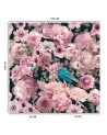 Wallpaper - Blue bird against a background of pink roses Andrea Haase | FEEBY