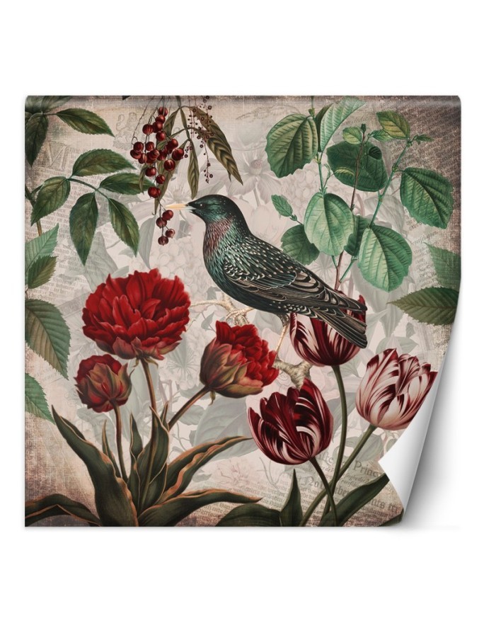 Wall mural - Abstract bird flowersnature Andrea Haase | FEEBY