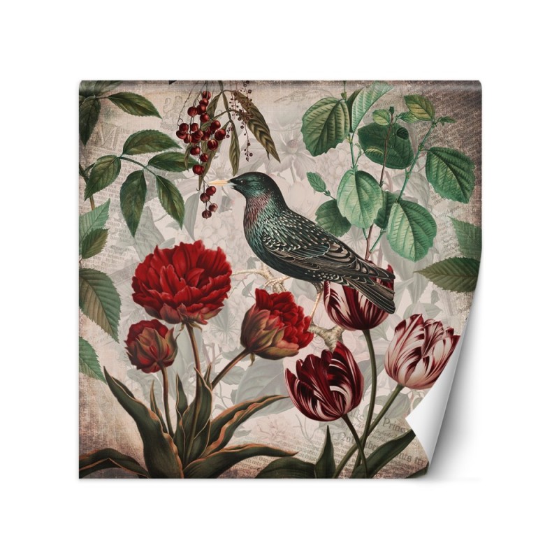 Wall mural - Abstract bird flowersnature Andrea Haase | FEEBY