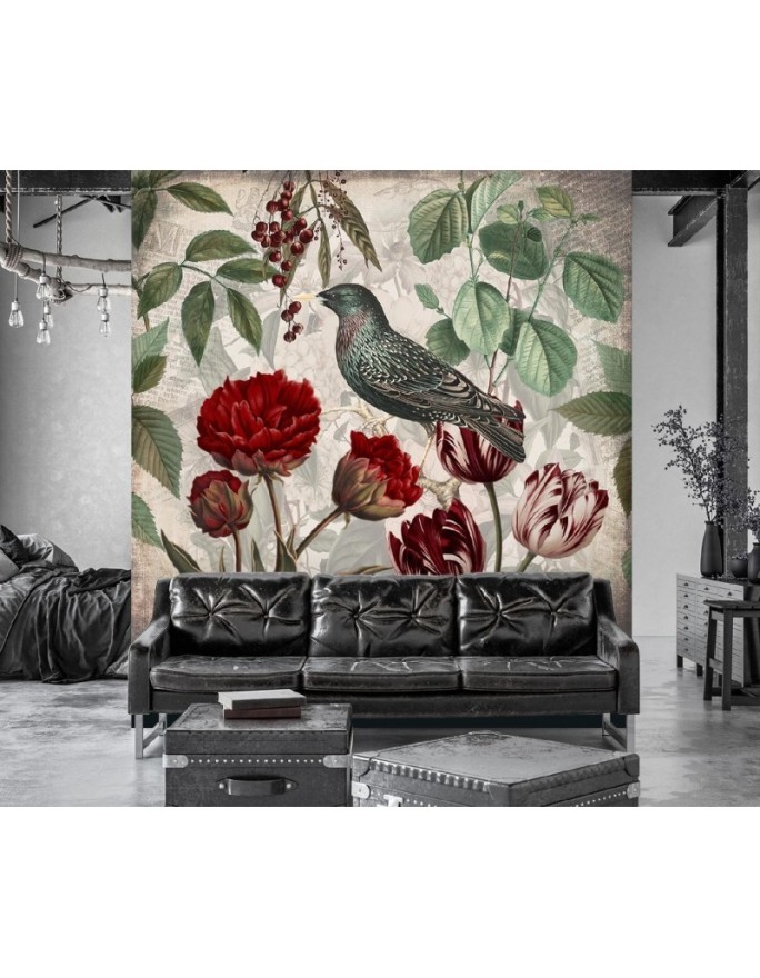 Wall mural - Abstract bird flowersnature Andrea Haase | FEEBY