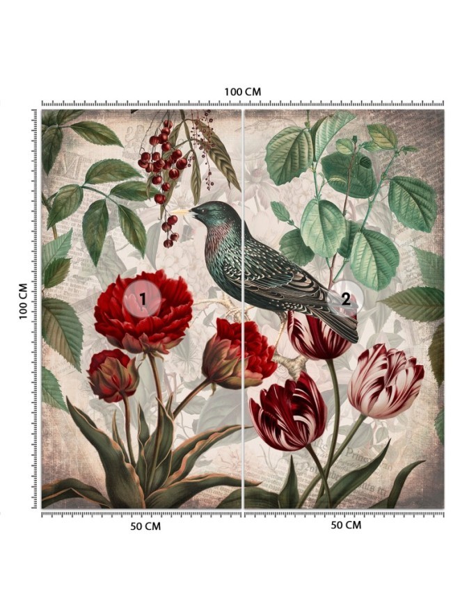 Wall mural - Abstract bird flowersnature Andrea Haase | FEEBY