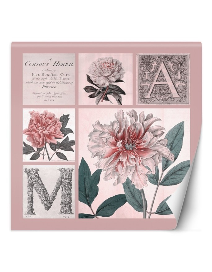 Stylish wall mural - Pink collage Flowers Andrea Haase | FEEBY