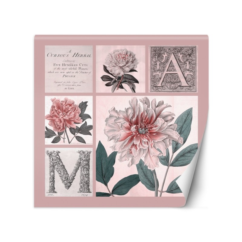 Stylish wall mural - Pink collage Flowers Andrea Haase | FEEBY