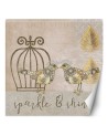 Fleece wall murals - Golden bird cage Andrea Haase | FEEBY
