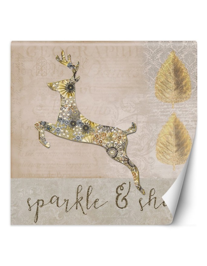 Wall murals - Deer in gold Andrea Haase | FEEBY