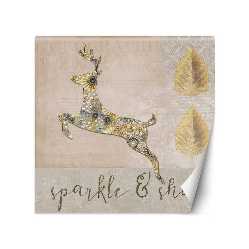 Wall murals - Deer in gold Andrea Haase | FEEBY