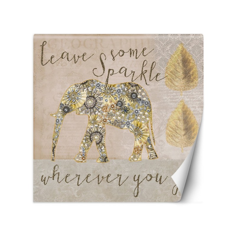 Decorative wall murals - Golden elephant Andrea Haase | FEEBY