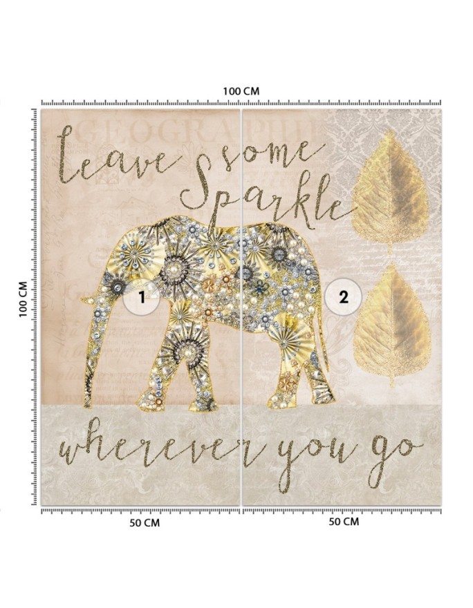Decorative wall murals - Golden elephant Andrea Haase | FEEBY