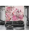 Original wall murals - Parrots and flowers in pink Andrea Haase | FEEBY