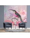 Inspirational wall murals - Parrot in pink shades nature Andrea Haase | FEEBY