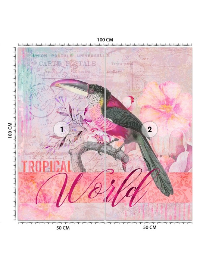 Inspirational wall murals - Parrot in pink shades nature Andrea Haase | FEEBY