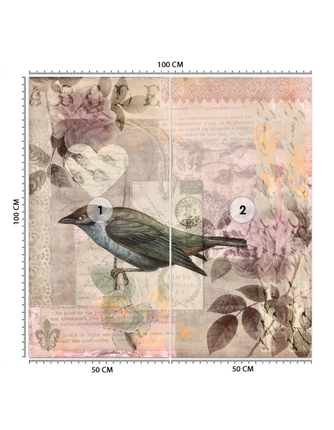 Stylish wall murals - Bird on pink background Andrea Haase | FEEBY