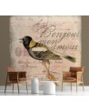 Most fashionable wall murals - Beige background bird animals Andrea Haase | FEEBY