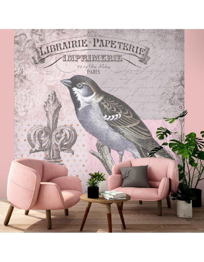 Modern wall murals - Nature bird on pink background Andrea Haase | FEEBY