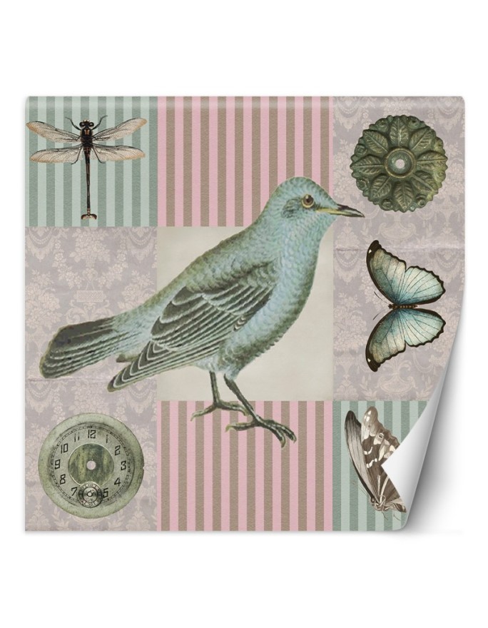 Beautiful wall murals - Bird on pink background Andrea Haase | FEEBY